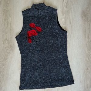 Vintage looking mesh goth top